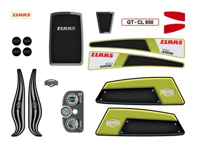 BERG-Onderdeel Skelter - XL Frame - Sticker set CLAAS