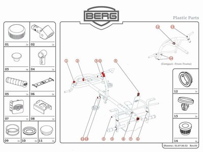 BERG-Onderdeel Skelter - XL Frame - Plastic parts
