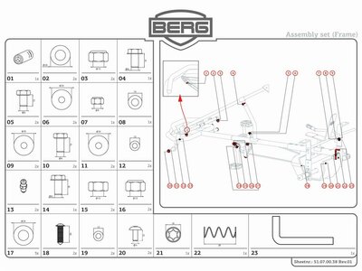 BERG-Onderdeel Skelter - XL Frame - Assembly set for frame box