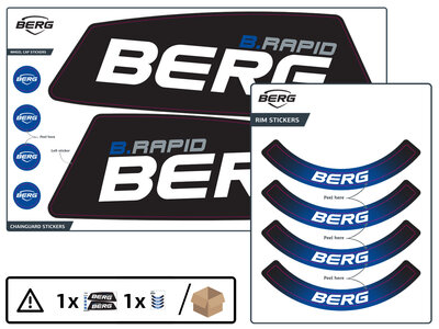 BERG-Onderdeel Skelter - XL/XXL Frame - Sticker set B.Rapid blauw