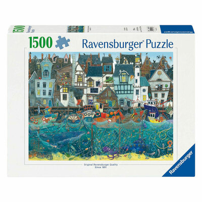 Ravensburger Legpuzzel Haven van Wonderen - Een Bruisende Fantasiehaven - 1500st.
