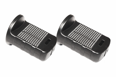 Rolly Toys pedalen zwart met antislip profiel - set 2 stuks incl. bevestigingsring