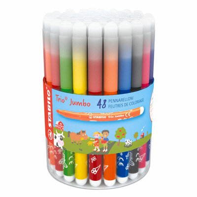 STABILO Trio Jumbo Schoolverpakking Vilstiften - 48dlg.