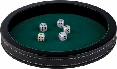 Pokerpiste zwart leder - 28 cm