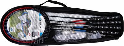 Badmintonset 4 spelers luxe met 2 shuttles en uitschuifbare poles | Angel Sports