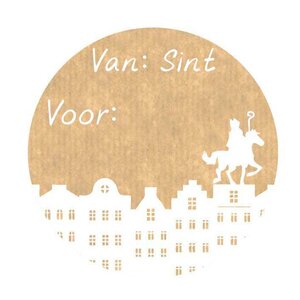 Etiketten Kraft Sint, 1000st.